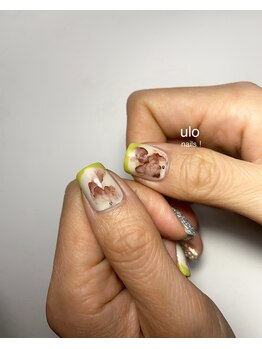 ウロネイルズ(ulo nails)/ピスタチオカラーフレンチ