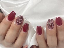 プリュム(Plume)の雰囲気(人気なボルドーツィードネイル♪)