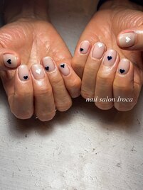 手書きハートネイル☆