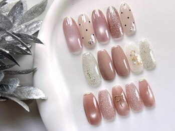 リッシュ(RICHE)の写真/自爪を削らないパラジェル認定サロン☆秋ネイルは上品に♪マグネットネイル・抜け感オフィスネイルもお任せ