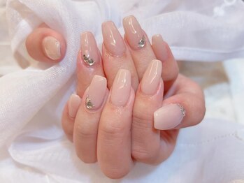 ネイルサロン デコール(NAIL SALON Decor)/ヌードカラービジューネイル