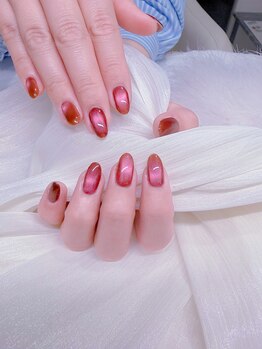 マグネットワンカラー　春ネイル