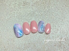 梅雨ネイル　季節ネイル　水滴