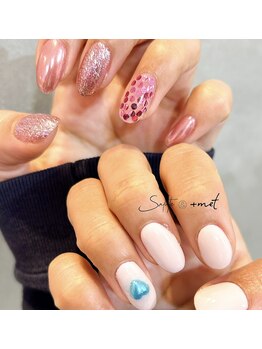 ～春のきらめきピンクネイル～