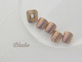 ネイルサロン ブランロール 三軒茶屋店(Blanl'or)/FOOT　天然石風ブラウンミラー