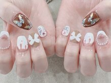 プライズアイリス アイラッシュ 池袋東口店(prize Iris eyelash)/蝶々バレンタインネイル