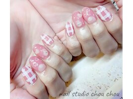 チェック・3Ｄウサギハート