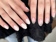 サロンモワ(salon mowa)/white × lame gradation