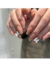 ジーナネイル 浦和美園(Zina nail)/ヌーディー×リボン
