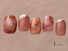 果実透け感ボルドーネイル