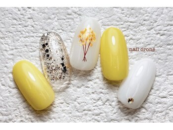 シンプルミモザネイル