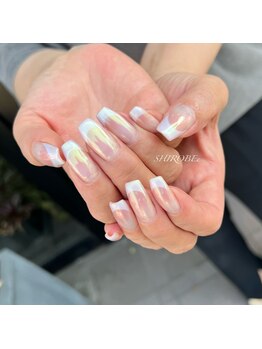 白べぇーっ 本店 湊町店/☆オーロラフレンチネイル☆