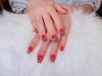 ルビーネイル 太閤通駅店(RUBY NAIL)/フリーデザイン ジェルスカルプ