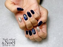 ノエル(Noel)/ネイビー×シンプルネイル
