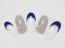 シックネイル(CHIC nail)/ネイビーフレンチ