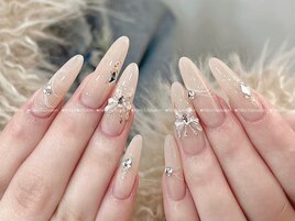 クリスマス/冬ネイル/ツイード