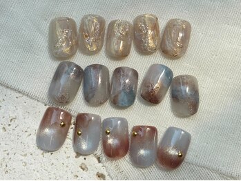 ノンチェ 大阪梅田店(Nonche)の写真/【上品ニュアンスネイルが得意】パラジェル専門サロンが提案する、ちょっとおしゃれな日常ネイル