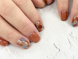 【森】塗りかけモザイクネイル