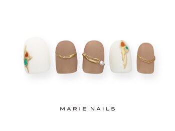 マリー ネイルズ いわきラトブ店(MARIE NAILS)/定額7,700円税込　ホワイト0126b