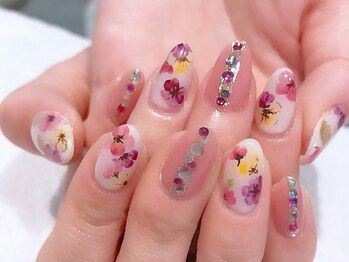 サニーデイズ ネイルアンドビューティー 曙橋店(SunnyDays Nail&Beauty)/パンジー柄