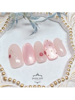 ピオニーネイル(peony nail)/6月新作　さくらんぼ