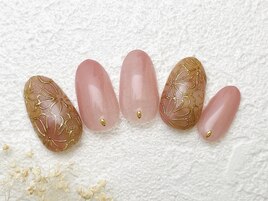 和柄花ネイル　銀座フィルイン