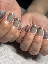 ストーンカラー×フレンチライン