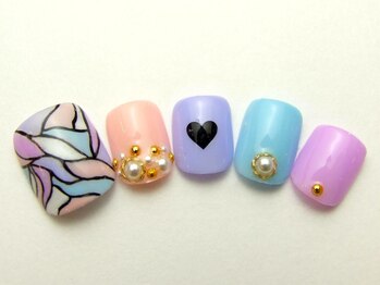 ネイルサロン ドレリッチ 大宮店(drerich)/パステルプッチFOOT