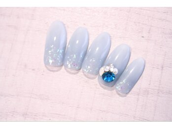 ラルネイル 大宮(Lull. nail)/＊サファイヤ＊ホワイトグラデ＊