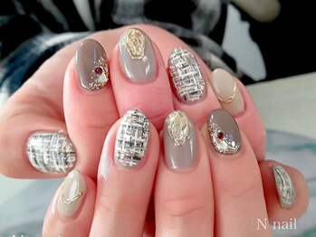 エヌネイル(N nail)/推しカラーストーンを添えて♪