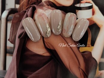 ネイルサロン アミティエ(Nail Salon Amitie)/マーブル大人上品ニュアンス*