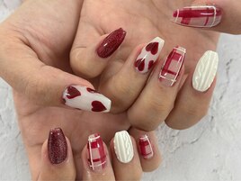 【森】バレンタインネイル