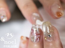 ノエル(Noel)/冬ネイル クリスマス　ツイード