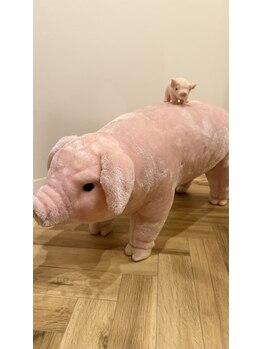 ティーサロン 石神井公園店(T SALON)/シンボルのピンクの豚さんです