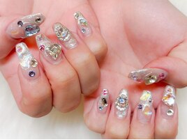 キラキラ埋め尽くしネイル/韓国