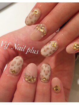 ヴィフネイルプラス(Vif Nail plus)/ヒョウ柄デザイン