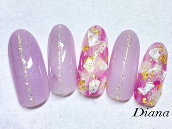 ディアナ ひたちなか高場店(DIANA)/定額ネイル　7,700円　A‐031