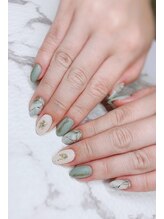 リリーローズ(Lily Rose )/大理石ネイル
