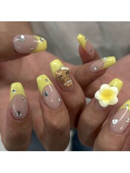 ネイルクイーン(Nail Queen)/イエローフレンチ¥9000♪