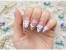 リボン×レースガーリーネイル