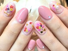 ネイルズ ララ(nails Lala)/押し花ネイル。