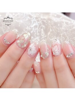 ピオニーネイル(peony nail)/ブライダルチーク＆2種フラワー