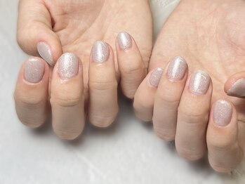 ラメワンカラーネイル