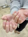 ミーネイル イオン八事店(mi nail) フラッシュグラデーションネイルで肌馴染みよく、きらきらです。