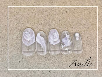 アメリ(Amelie)/白/クリア/シルバー/天然石