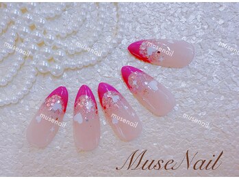 ミューズネイル(muse nail)/ラメグラ×フレンチネイル
