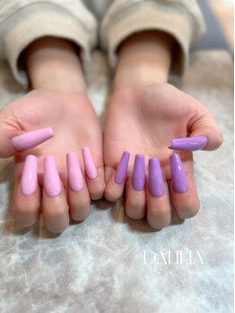 ダリア 西大寺本店(DAHLIA)/ピンク×パープルネイル♪
