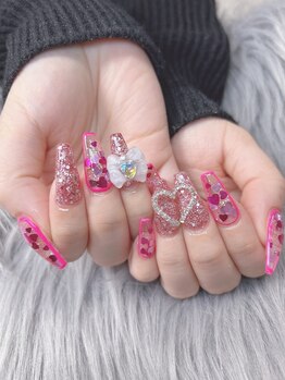 アビスネイル 池袋(Abyss Nail)/《スカルプ》ハートネイル