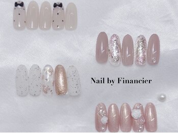 フィナンシェ(Financier)の写真/【初回オフ無料*シンプル定額¥6500】綺麗め上品デザインはオフィスネイルとしても人気*[新宿/オフィス]