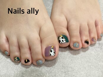 ネイルズアリー 立川店(Nails ally)/ウシ柄×ダルメシアン×アニマル